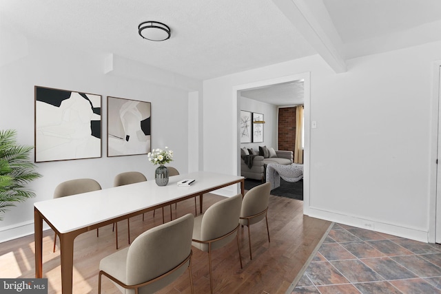 6333 Mershon St, Philadelphia, PA 19149 - office area with beam ceiling and dark wood-type flooring