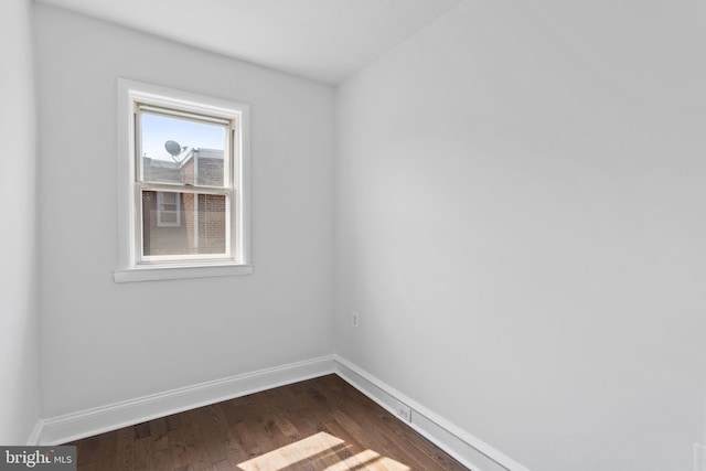 6333 Mershon St, Philadelphia, PA 19149 - unfurnished room with baseboards and dark wood-style floors