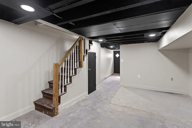 6333 Mershon St, Philadelphia, PA 19149 - finished below grade area with stairway and baseboards