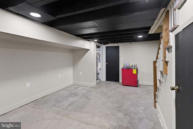 6333 Mershon St, Philadelphia, PA 19149 - finished basement featuring baseboards