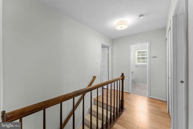 10034 Park Woods Ln, Burke, VA 22015 - hall featuring an upstairs landing and light wood finished floors
