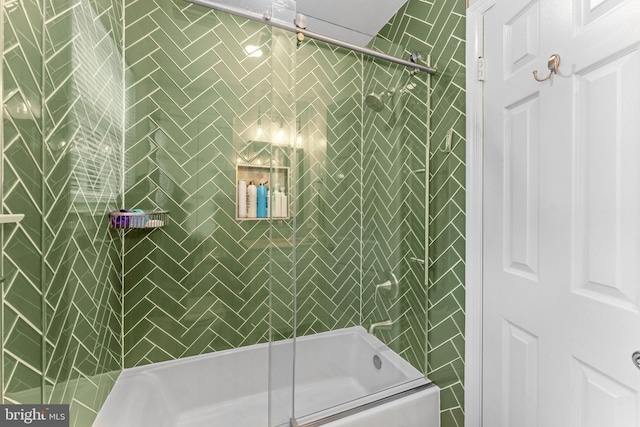 10034 Park Woods Ln, Burke, VA 22015 - full bathroom featuring combined bath / shower with glass door