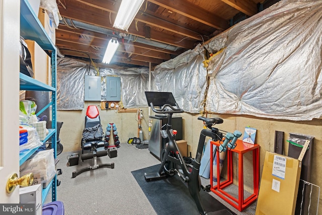 10034 Park Woods Ln, Burke, VA 22015 - exercise room featuring electric panel