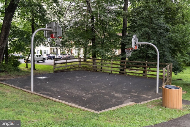 10034 Park Woods Ln, Burke, VA 22015 - view of sport court featuring basketball hoop