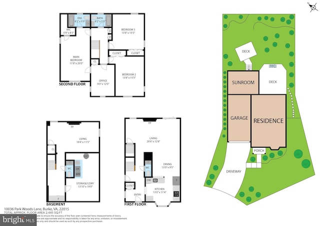 10034 Park Woods Ln, Burke, VA 22015 - view of home floor plan