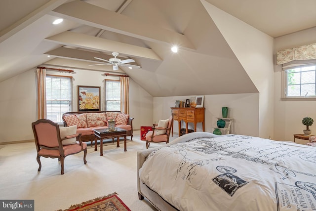4 Surrey Rd, Rehoboth Beach, DE 19971 - bedroom featuring carpet, recessed lighting, and a ceiling fan