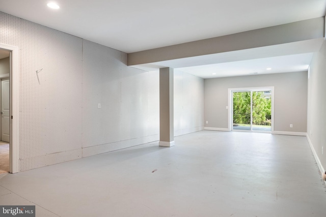 125 Towhee Dr, Lake Frederick, VA 22630 - below grade area featuring recessed lighting and baseboards