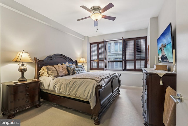 1425 Locust St Unit 7D, Philadelphia, PA 19102 - carpeted bedroom with baseboards and ceiling fan