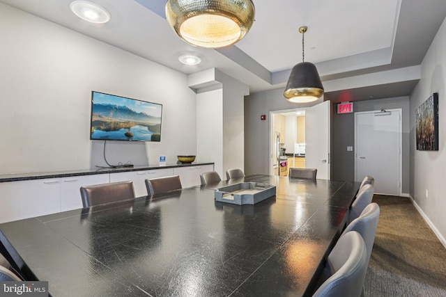 1425 Locust St Unit 7D, Philadelphia, PA 19102 - dining area featuring a raised ceiling and baseboards
