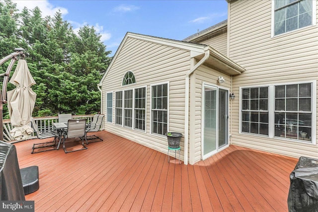 117 Woodrow Ln, Port Deposit, MD 21904 - wooden deck featuring outdoor dining space
