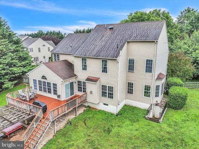 117 Woodrow Ln, Port Deposit, MD 21904 - rear view of property featuring a deck and a shingled roof
