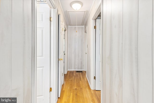 26140 High Banks Dr, Salisbury, MD 21801 - corridor with attic access and light wood-style flooring