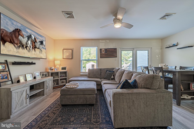 39 Allison Pl, Egg Harbor Township, NJ 08234 - living area with wood finished floors and a ceiling fan