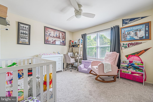 39 Allison Pl, Egg Harbor Township, NJ 08234 - carpeted bedroom featuring a ceiling fan
