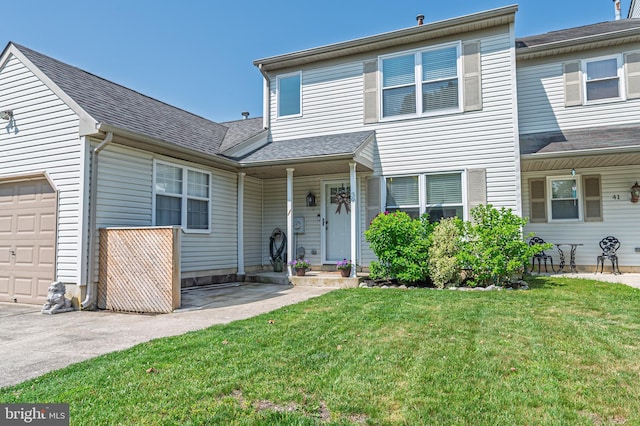 39 Allison Pl, Egg Harbor Township, NJ 08234 - townhome / multi-family property with a front yard and a garage