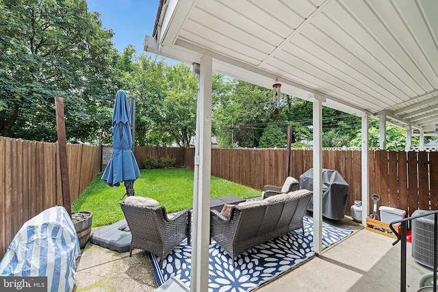 4334 Mitchell St, Philadelphia, PA 19128 - fenced backyard with a grill and a patio area