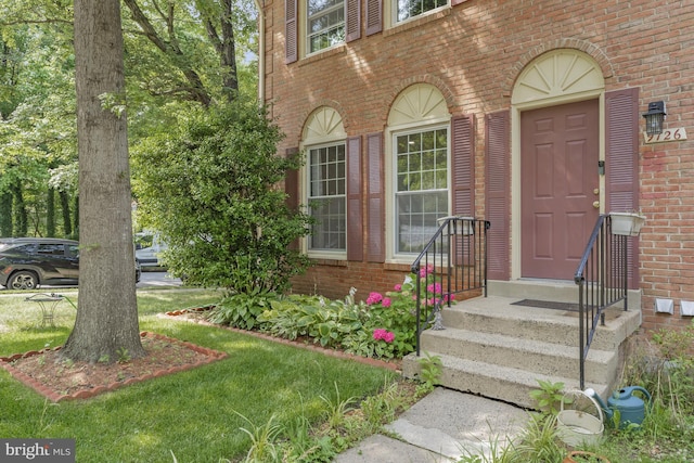9126 Fisteris Ct, Springfield, VA 22152 - view of exterior entry featuring brick siding