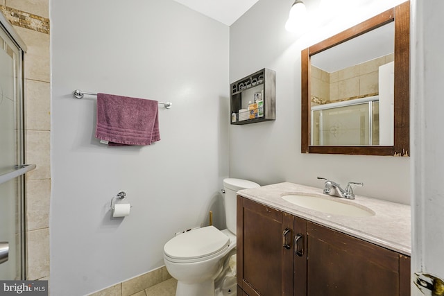 9126 Fisteris Ct, Springfield, VA 22152 - full bathroom featuring vanity, tiled shower, and tile patterned floors