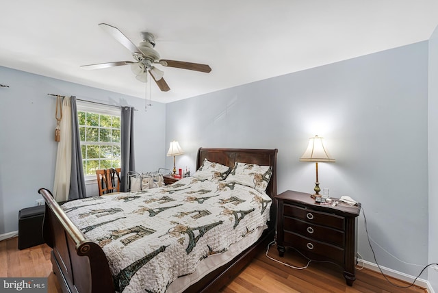 9126 Fisteris Ct, Springfield, VA 22152 - bedroom featuring wood finished floors and a ceiling fan