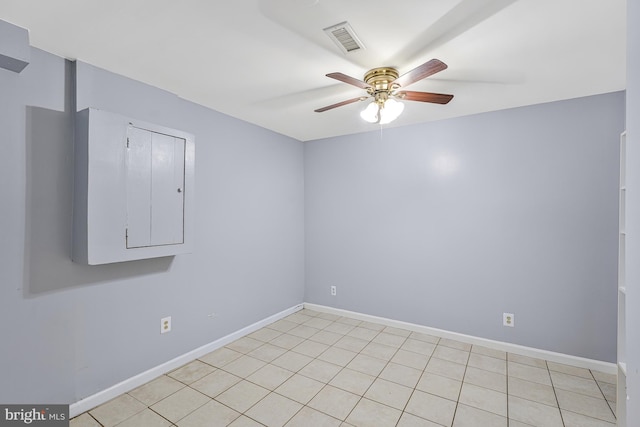 9126 Fisteris Ct, Springfield, VA 22152 - empty room with a ceiling fan and light tile patterned flooring