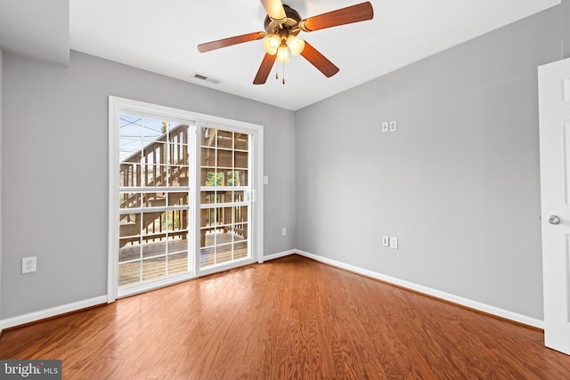 503 E Fort Ave, Baltimore, MD 21230 - empty room featuring wood finished floors and a ceiling fan