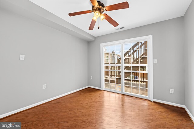 503 E Fort Ave, Baltimore, MD 21230 - empty room featuring wood finished floors and ceiling fan