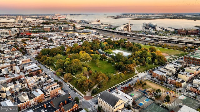 503 E Fort Ave, Baltimore, MD 21230 - aerial view of property and surrounding area with nearby urban area