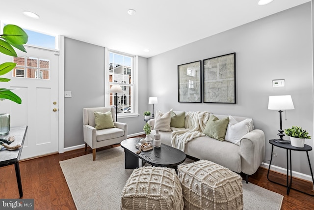 503 E Fort Ave, Baltimore, MD 21230 - living room featuring recessed lighting and wood finished floors