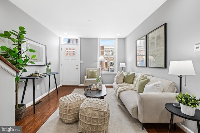 503 E Fort Ave, Baltimore, MD 21230 - living area with wood finished floors and recessed lighting