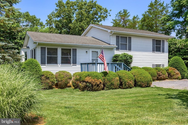 3341 Howellsville Rd, Front Royal, VA 22630 - split level home with a front lawn and a shingled roof