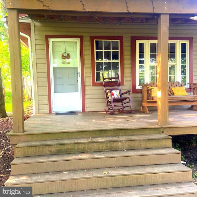 1074 White Pine Ln, Capon Bridge, WV 26711 - view of exterior entry with covered porch