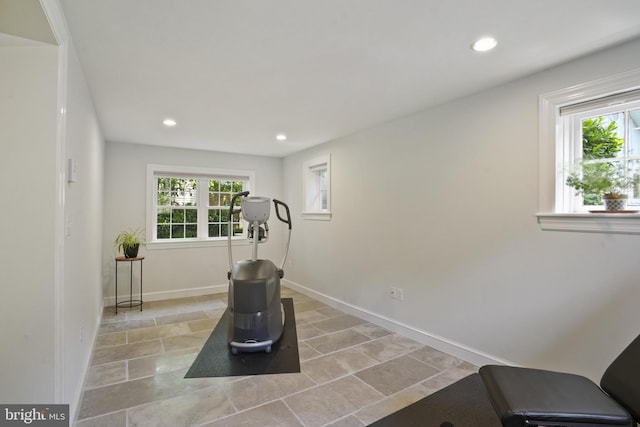 6620 Charlesway, Towson, MD 21204 - workout area with recessed lighting