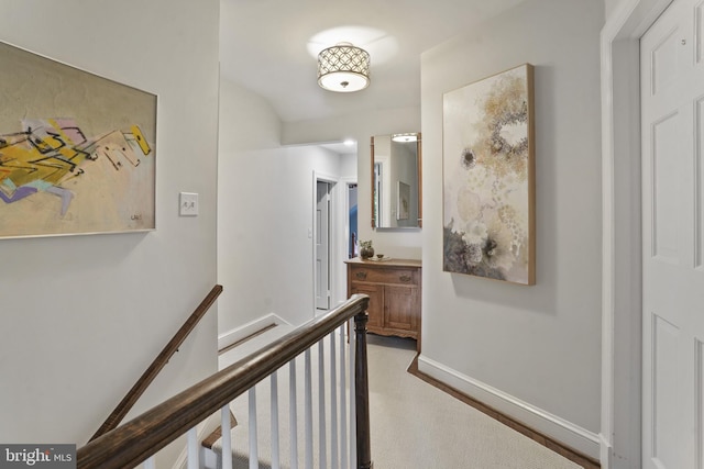 6620 Charlesway, Towson, MD 21204 - corridor featuring an upstairs landing and baseboards