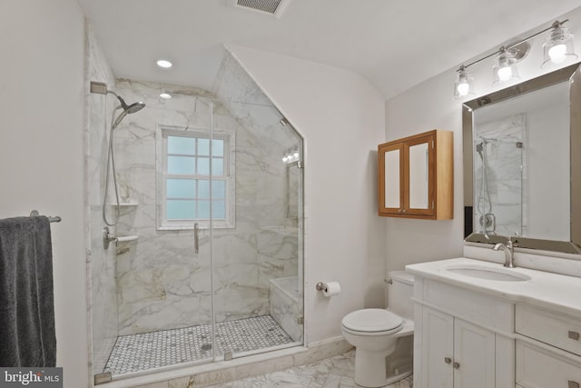 6620 Charlesway, Towson, MD 21204 - full bathroom with marble look tiles, vanity, and a marble finish shower