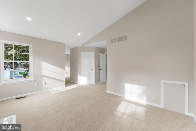 26 Portsmouth Ct, Holland, PA 18966 - carpeted spare room featuring high vaulted ceiling and recessed lighting