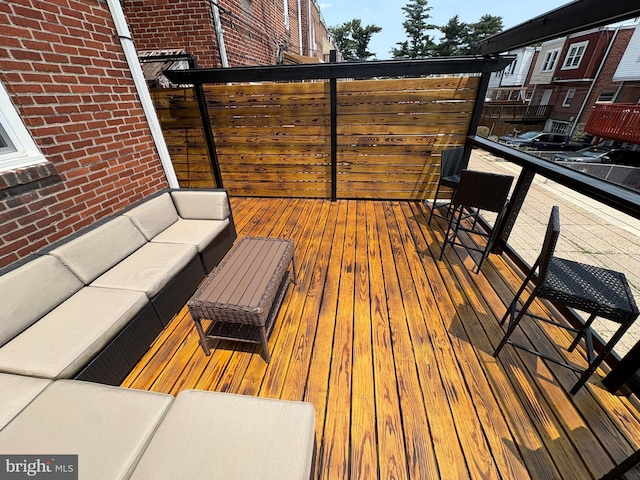 643 Jamestown Ave, Philadelphia, PA 19128 - deck featuring an outdoor living space