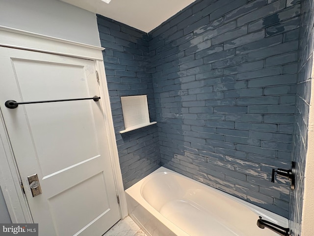 643 Jamestown Ave, Philadelphia, PA 19128 - bathroom featuring marble finish floors and shower / bathtub combination