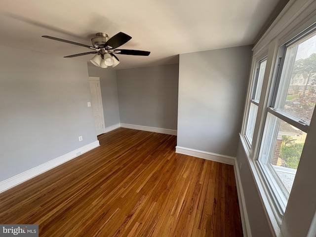 643 Jamestown Ave, Philadelphia, PA 19128 - empty room with wood finished floors and a ceiling fan
