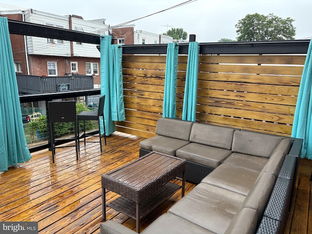 643 Jamestown Ave, Philadelphia, PA 19128 - wooden deck featuring an outdoor living space