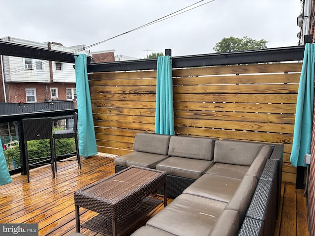 643 Jamestown Ave, Philadelphia, PA 19128 - wooden terrace with outdoor lounge area