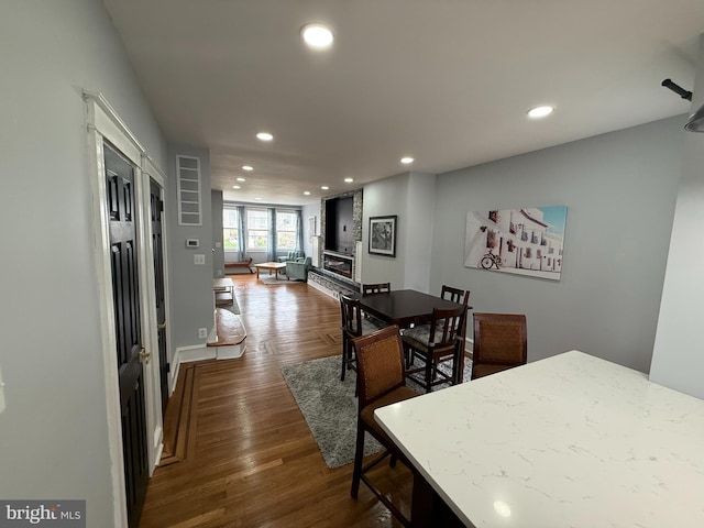 643 Jamestown Ave, Philadelphia, PA 19128 - dining room with recessed lighting and dark wood finished floors