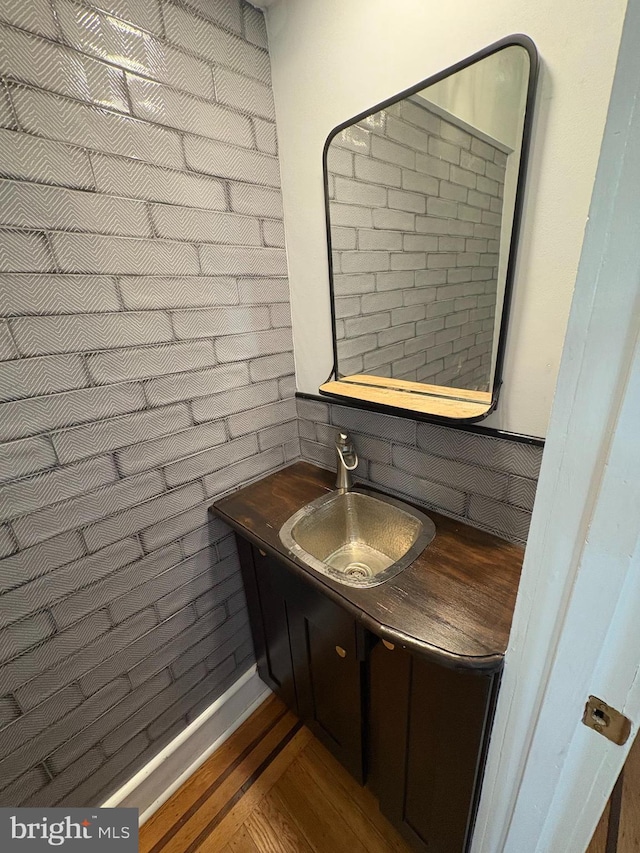 643 Jamestown Ave, Philadelphia, PA 19128 - bathroom featuring vanity and wood finished floors