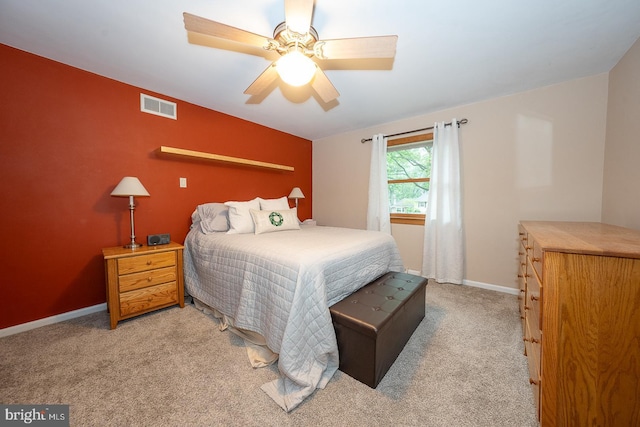 643 Crestwood Rd, Wayne, PA 19087 - bedroom with light colored carpet and ceiling fan