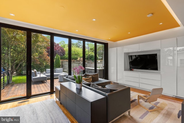 2815 39th St NW, Washington, DC 20007 - living area with light wood-style floors and expansive windows