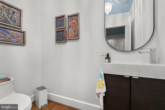 2815 39th St NW, Washington, DC 20007 - bathroom with wood finished floors and vanity