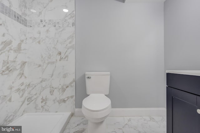 902 Nadine Ct, Landover, MD 20785 - full bathroom featuring marble finish flooring, vanity, and tiled shower