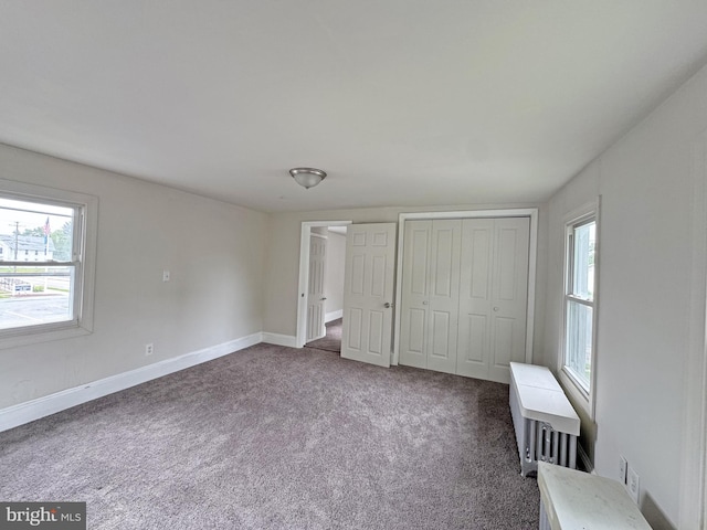 112 Dorman St, Harrington, DE 19952 - unfurnished bedroom featuring multiple windows, carpet, and a closet