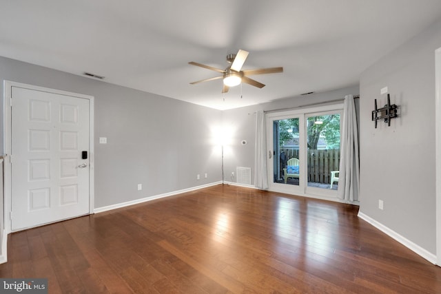 1043 Tristram Cir, Mantua, NJ 08051 - unfurnished room with a ceiling fan and hardwood / wood-style flooring