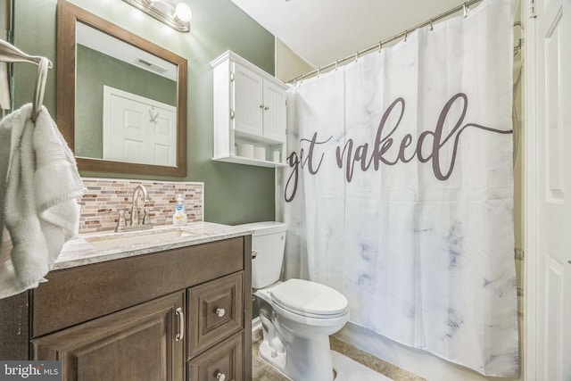 1043 Tristram Cir, Mantua, NJ 08051 - bathroom with backsplash, vanity, and curtained shower