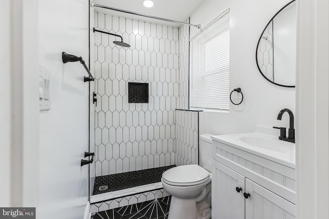 4219 Granada Ave, Baltimore, MD 21215 - full bathroom with vanity and a tile shower